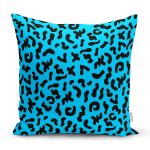 - 7844 - Realhomes  Renkli Zemin Üzerinde Modern Puantiye Desenli Dijital Baskılı Modern Yastık Kılıfı Realhomes