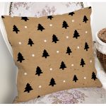 Renkli Zemin Üzerinde Modern Çizimli Çam Ağacı Desenli Yastık Kırlent Kılıfı Realhomes