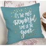 Renkli Zemin Üzerinde Gold Detaylı Dijital Baskılı Modern Yastık Kırlent Kılıfı Realhomes