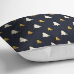 - 7876 - Realhomes Renkli Zeminli Çam Ağacı Desenli Dijital Baskılı Modern Yastık Kırlent Kılıfı Realhomes