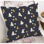 Renkli Zeminli Çam Ağacı Desenli Dijital Baskılı Modern Yastık Kırlent Kılıfı Realhomes