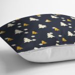 Renkli Zeminli Çam Ağacı Desenli Dijital Baskılı Modern Yastık Kırlent Kılıfı Realhomes