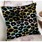 - 7891 - Realhomes Pastel Zemin Üzerinde Siyah Geometrik Desenli Dijital Baskılı Modern Yastık Kılıfı Realhomes