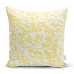 - 7895 - Realhomes Beyaz Zeminli Renkli Modern Desenli Dijital Baskılı Modern Yastık Kırlent Kılıfı Realhomes