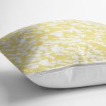 - 7895 - Realhomes Beyaz Zeminli Renkli Modern Desenli Dijital Baskılı Modern Yastık Kırlent Kılıfı Realhomes