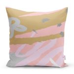- 7903 - Realhomes  Pastel Zemin Üzerinde Soyut Desen Çizimli Yastık Kırlent Kılıfı Realhomes