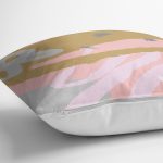 - 7903 - Realhomes  Pastel Zemin Üzerinde Soyut Desen Çizimli Yastık Kırlent Kılıfı Realhomes