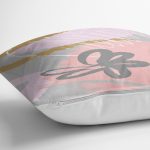 Renkli Zemin Üzerinde Soyut Çizimli Kalp Desenli Modern Yastık Kırlent Kılıfı Realhomes