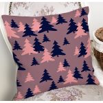 Renkli Zemin Üzerinde Pastel Renkli Siyah Çamağacı Desenli Yastık Kırlent Kılıfı Realhomes