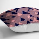 Renkli Zemin Üzerinde Pastel Renkli Siyah Çamağacı Desenli Yastık Kırlent Kılıfı Realhomes