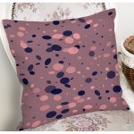 - 7951 - Realhomes Renkli Zemin Üzerinde Pastel Renkli Puantiye Desenli Yastık Kırlent Kılıfı Realhomes