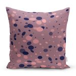 - 7951 - Realhomes Renkli Zemin Üzerinde Pastel Renkli Puantiye Desenli Yastık Kırlent Kılıfı Realhomes