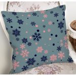 - 7953 - Realhomes Renkli Zeminli Kartanesi Desenli Dijital Baskılı Modern Yastık Kırlent Kılıfı Realhomes