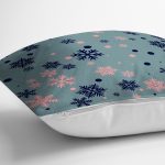 - 7953 - Realhomes Renkli Zeminli Kartanesi Desenli Dijital Baskılı Modern Yastık Kırlent Kılıfı Realhomes