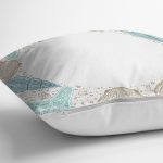 Beyaz Zemin Üzerinde Deniz Kabuğu Desenli Yastık Kırlent Kılıfı Realhomes