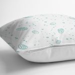 Beyaz Zemin Üzerinde Deniz Kabuğu Desenli Yastık Kırlent Kılıfı Realhomes