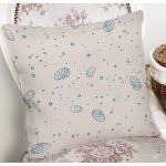 Pastel Zeminli Deniz Kabuğu Desenli Dijital Baskılı Modern Yastık Kırlent Kılıfı Realhomes