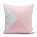 - 7967 - Realhomes Pastel Zeminli Geometrik Desenli Dijital Baskılı Modern Yastık Kırlent Kılıfı Realhomes