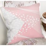 - 7968 - Realhomes Pastel Zeminli Geometrik Desenli Dijital Baskılı Modern Yastık Kırlent Kılıfı Realhomes