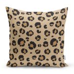 Pastel Zemin Üzerinde Gold Detaylı Geometrik Desenli Yastık Kırlent Kılıfı Realhomes