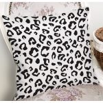 - 8000 - Realhomes Beyaz Zemin Üzerinde Siyah Renkli Geometrik Çizim Modern Yastık Kırlent Kılıfı Realhomes