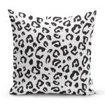 - 8000 - Realhomes Beyaz Zemin Üzerinde Siyah Renkli Geometrik Çizim Modern Yastık Kırlent Kılıfı Realhomes