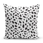 Renkli Zemin Üzerinde Siyah Geometrik Çizimli Dijital Baskılı Modern Yastık Kılıfı Realhomes