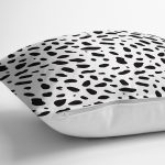 Renkli Zemin Üzerinde Siyah Geometrik Çizimli Dijital Baskılı Modern Yastık Kılıfı Realhomes