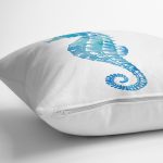 - 8020 - Realhomes Beyaz Zemin Üzerinde Renkli Deniz Kestanesi Desenli Yastık Kırlent Kılıfı Realhomes