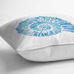 Beyaz Zemin Üzerinde Renkli Deniz Kabuğu Desenli Modern Yastık Kırlent Kılıfı Realhomes