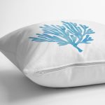 Beyaz Zemin Üzerinde Pastel Renkli Yaprak Desenli Modern Yastık Kırlent Kılıfı Realhomes