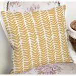 Beyaz Zemin Üzerinde Renkli Geometrik Desenli Dijital Baskılı Modern Yastık Kılıfı Realhomes