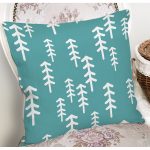 Beyaz Zemin Üzerinde Renkli Geometrik Desenli Dijital Baskılı Modern Yastık Kılıfı Realhomes