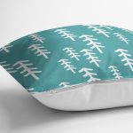 Beyaz Zemin Üzerinde Renkli Geometrik Desenli Dijital Baskılı Modern Yastık Kılıfı Realhomes