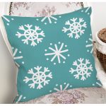 Renkli Zemin Üzerinde Beyaz Kartanesi Desenli Dijital Baskılı Modern Yastık Kılıfı Realhomes