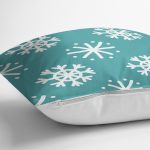 Renkli Zemin Üzerinde Beyaz Kartanesi Desenli Dijital Baskılı Modern Yastık Kılıfı Realhomes