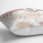 Beyaz Zemin Üzerinde Pastel Renkli Yaprak Desenli Modern Yastık Kırlent Kılıfı Realhomes