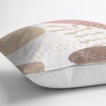 Beyaz Zemin Üzerinde Pastel Renkli Yaprak Desenli Modern Yastık Kırlent Kılıfı Realhomes