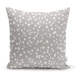 - 8054 - Realhomes Renkli Zeminli Beyaz Puantiye Desenli Dijital Baskılı Modern Yastık Kırlent Kılıfı Realhomes