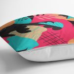 Renkli Zeminli Geometrik Desenli Dijital Baskılı Modern Yastık Kırlent Kılıfı Realhomes