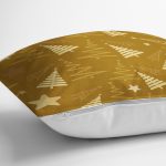 Renkli Zeminli Çam Ağacı Desenli Dijital Baskılı Modern Yastık Kırlent Kılıfı Realhomes