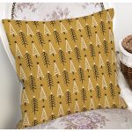 Renkli Zeminli Çam Ağacı Desenli Dijital Baskılı Modern Yastık Kırlent Kılıfı Realhomes