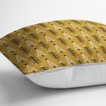 Renkli Zeminli Çam Ağacı Desenli Dijital Baskılı Modern Yastık Kırlent Kılıfı Realhomes