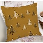 Renkli Zeminli Çam Ağacı Desenli Dijital Baskılı Modern Yastık Kırlent Kılıfı Realhomes