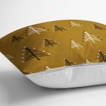 Renkli Zeminli Çam Ağacı Desenli Dijital Baskılı Modern Yastık Kırlent Kılıfı Realhomes