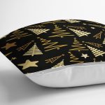 Renkli Zeminli Çam Ağacı Desenli Dijital Baskılı Modern Yastık Kırlent Kılıfı Realhomes