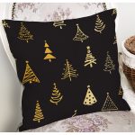 - 8072 - Realhomes  Renkli Zeminli Çam Ağacı Desenli Dijital Baskılı Modern Yastık Kırlent Kılıfı Realhomes