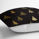 - 8072 - Realhomes  Renkli Zeminli Çam Ağacı Desenli Dijital Baskılı Modern Yastık Kırlent Kılıfı Realhomes