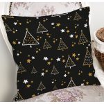 Renkli Zeminli Çam Ağacı Desenli Dijital Baskılı Modern Yastık Kırlent Kılıfı Realhomes