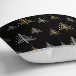 Renkli Zeminli Çam Ağacı Desenli Dijital Baskılı Modern Yastık Kırlent Kılıfı Realhomes